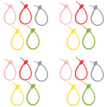 90Pièces Liens Zip Alimentaires Silicone Multi-Usages Assortie