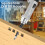 Square Hole Drill Bit Adapter with Drill Bits, Mortising Attachment, Aluminum Hole Drill Mounting Bracket, Drill Fixing 7