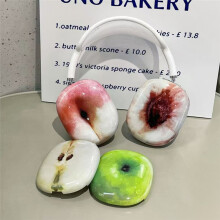 Fruit Serie voor AirPods Max2 Hoofdtelefoon Case Cover 3D voor AirPods Cases Hoofdtelefoon Accessoires Decoratie Groene Appel