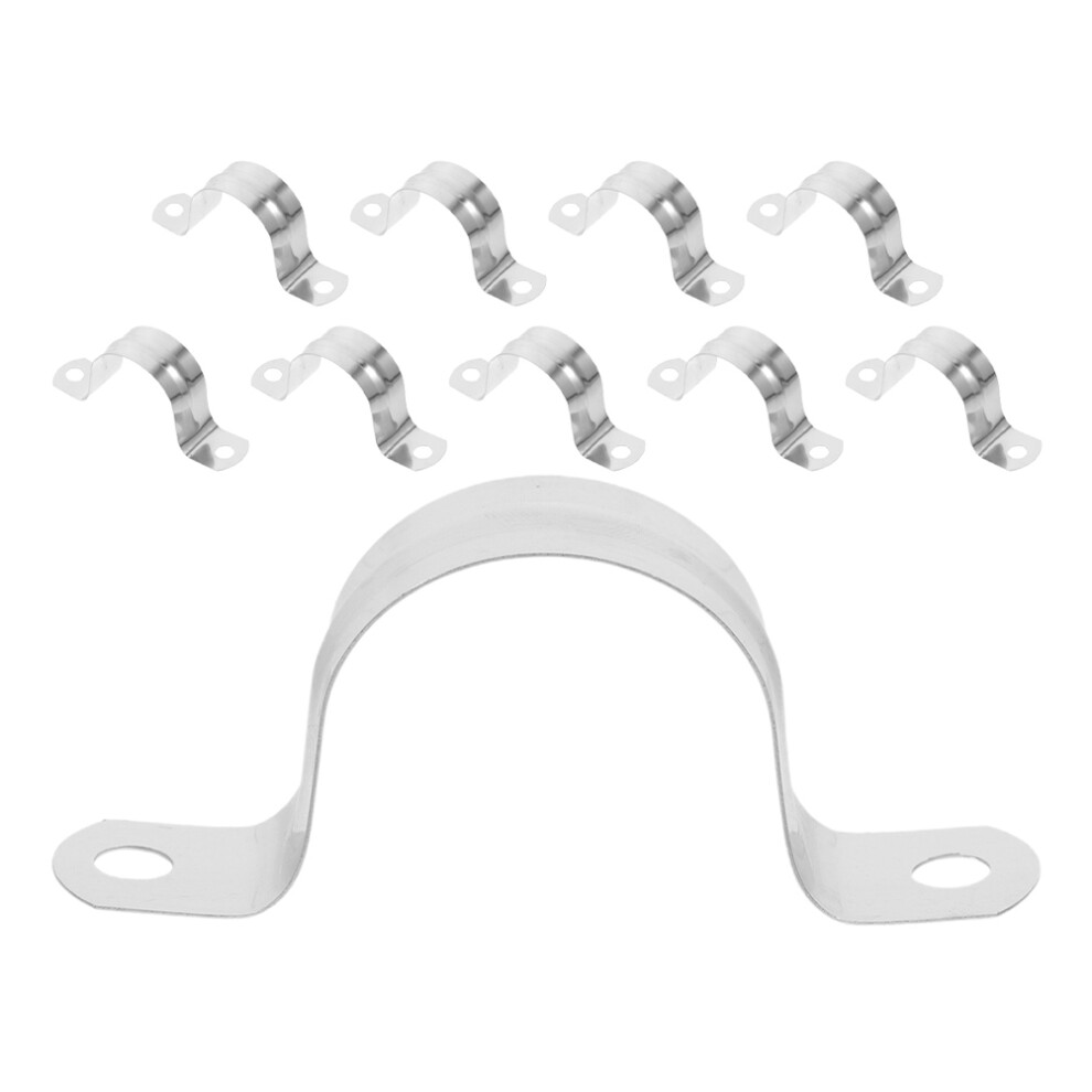 20Pcs Stainless Steel U-Shape Conduit Clamps Silver For Hose Fixing 3652056629437