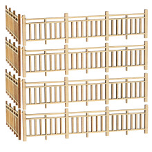 24Pcs Wooden Mini Fence Decor for Potted Plants and Mini Landscape