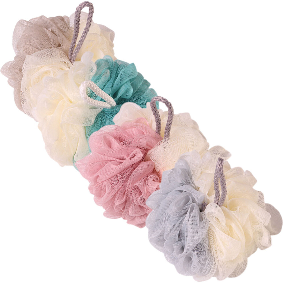 Inoomp 16Pcs Assorted Baby Bath Loofah Shower Balls With Hanging Lanyard