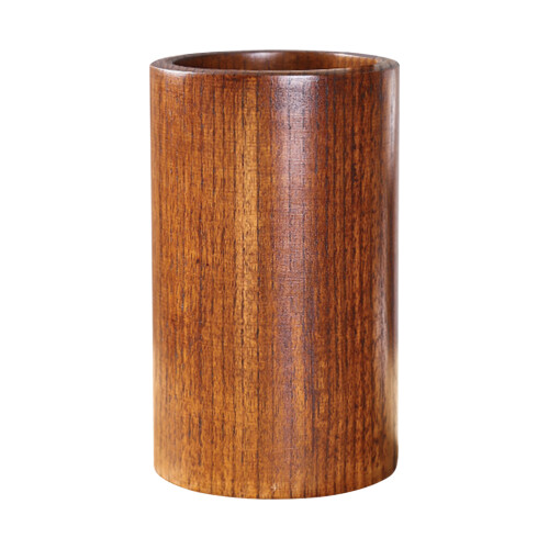 3Pcs Compact Coffee Wooden Cutlery Container Flatware Pen Holder