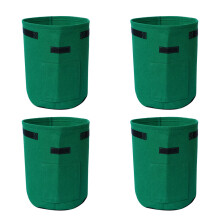 8Pcs Lightweight Non-Woven Potato Grow Bags with Flap Window Green