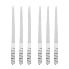 18Pcs Silver Stainless Steel Double-Sided Nail Files for Nail Art Use
