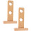 8Pcs Light Yellow Wood Curtain Rod Brackets Strong Wall Support 1