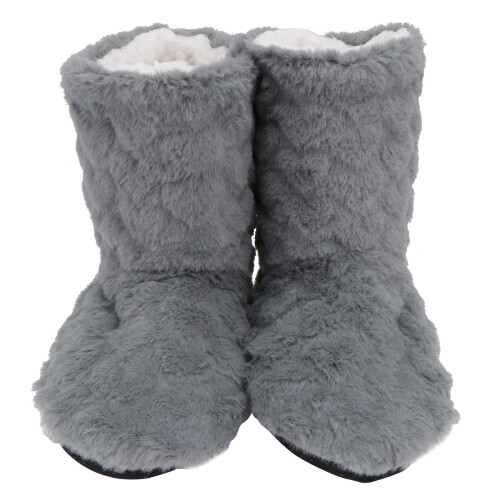 3Paare Gefütterte Bodenstiefel Warm Schuhe Dunkelgrau