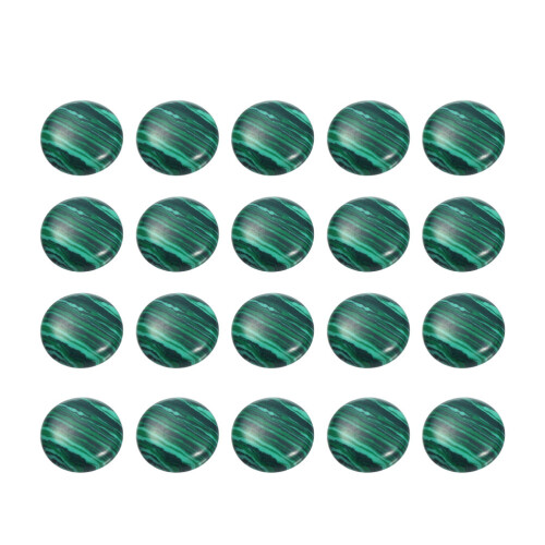 40Pièces Cabochons Pierre Malachite Verte 10Mm Pour Décorations DIY