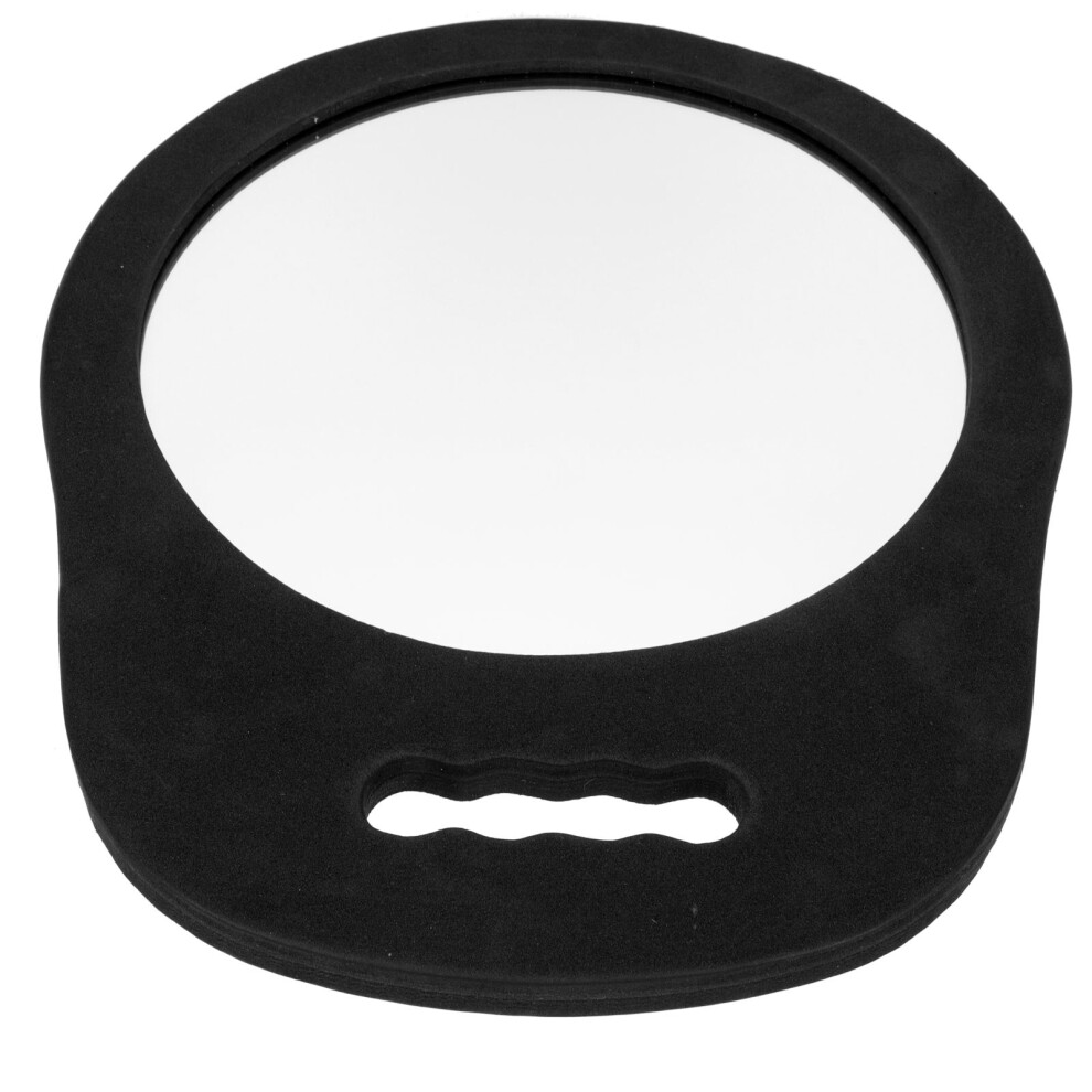 Totority Black 2Pcs Salon Foam Handheld Makeup And Hair Styling Mirrors