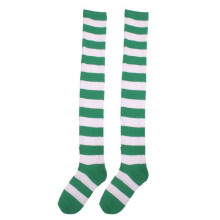 2Paren Groene Gestreepte Kousen Dames Met Antislip Textuur