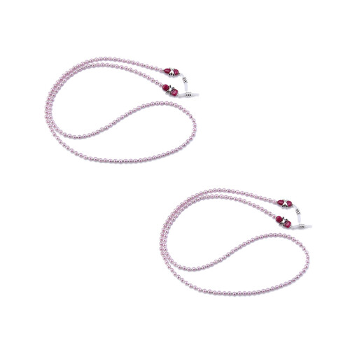 6Pièces Lunettes Rose Imitation Perles Durable Usage Extérieur