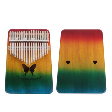 2Sets Kalimba Duimpiano 17 Toetsen Mini Multi Kleur
