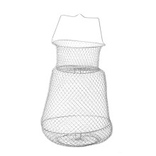 2Pcs Foldable Silver Steel Fishing Nets Durable Crab and Lobster Traps