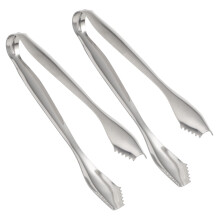 4Pcs Stainless Steel Ice Cube Tongs Mini Serving Tongs Silver