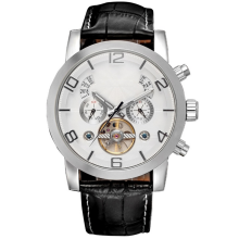 3Pcs Men's Stainless Steel Automatic Mechanical Wrist Watch White