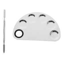 3Sets Smooth Stainless Steel Palette Kit for Nail Art and Makeup
