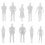 40Pcs White Miniature Human Figures Durable Plastic for Model Railroad 1