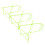 6Pcs Lightweight Green Trash Bag Holder Stand Foldable for Picnic Use 1