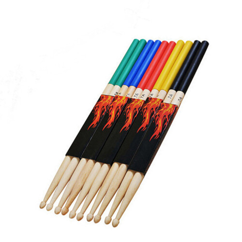 15Pairs 7A Wood Drumsticks Maple Material Multicolor for All Drum Sets