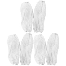 6Pairs White Waterproof Kitchen Arm Sleeves Elastic Disposable Guards