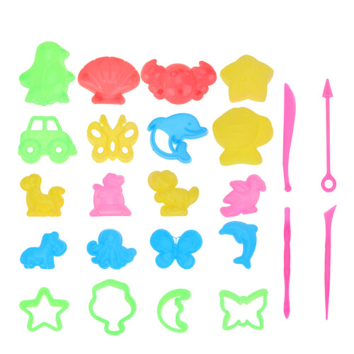 192Pcs Cute Cartoon Plasticine Molds Assorted Play Sand Kit