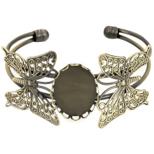 3St Gouden DIY Koperen Armband Basis Tijd Patch Bangle Dames