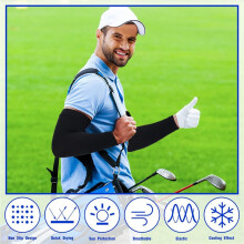 10 Pairs Cooling Arm Sleeves UV Protection Warmers Sleeves for Men&Women,For Running, Cycling, Hiking, ,Black