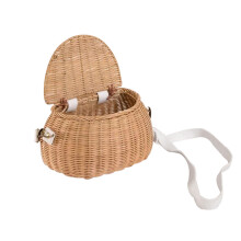 2Pièces Panier Avant Scooter Enfant Rotin Jaune Stable