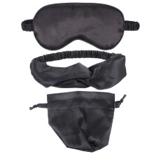 3Sets Schlafmaske Reisetasche Lila Mit Elastischem Haarband