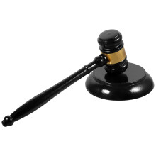2Sets Kids Use Black Wooden Judge Hammer Auction Sale Gavel