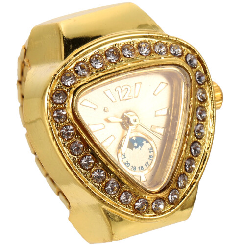 10Stk Edle Ring Uhr Golden Retro Komfortabel Robust