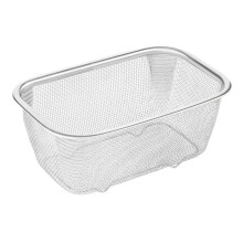 2Pièces Panier Rangement Acier Inoxydable Solide Argenté Multi-Usages