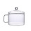 2Pcs Glass Cooking Pot Ergonomic Handle Multi-Use Noodle Bowl 1