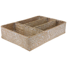 2Stk Organizer Box Lattice Stroh Halter Zur Aufbewahrung