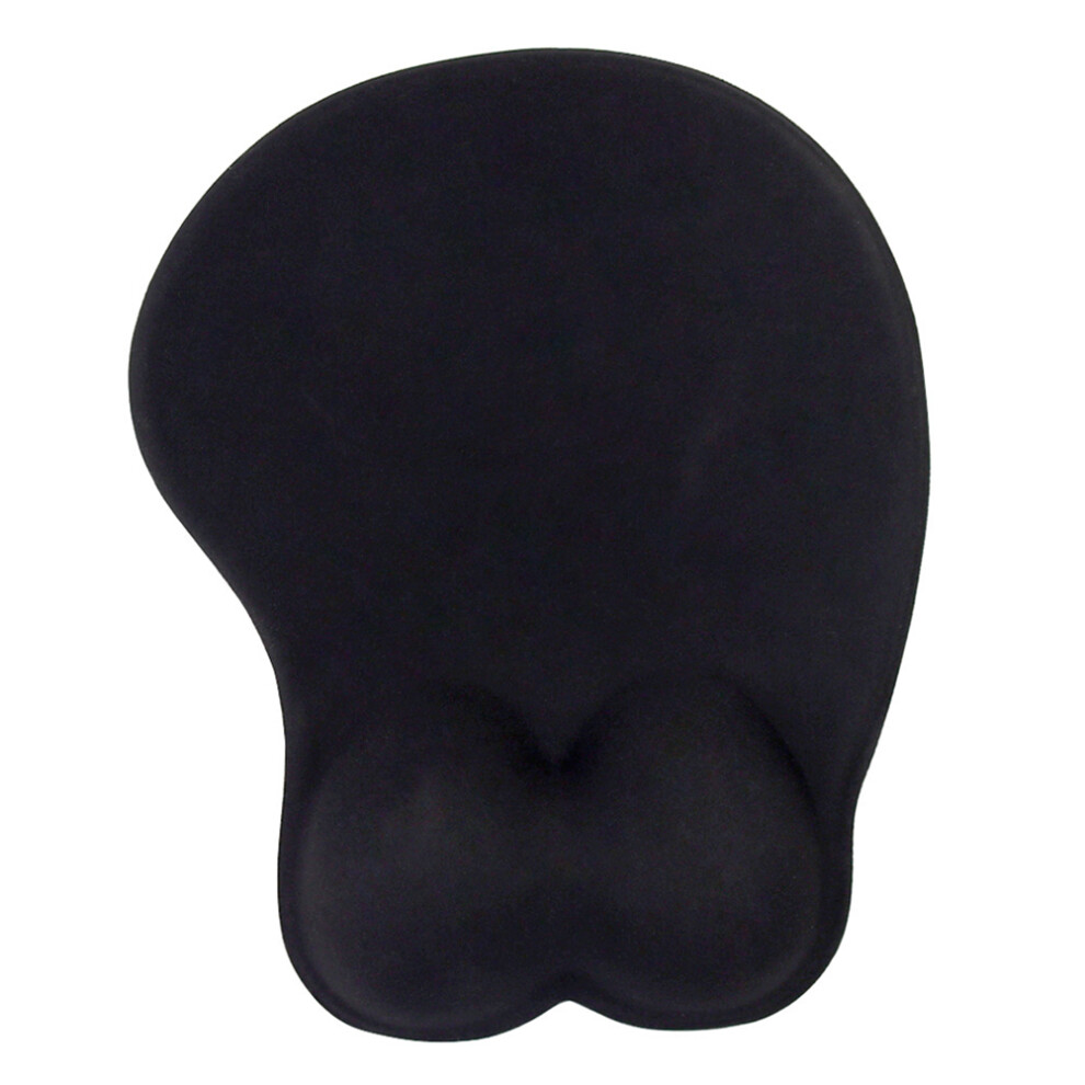 4Pcs Office Mouse Pad With Ergonomic Gel Wrist Rest Support Black 3651366298371