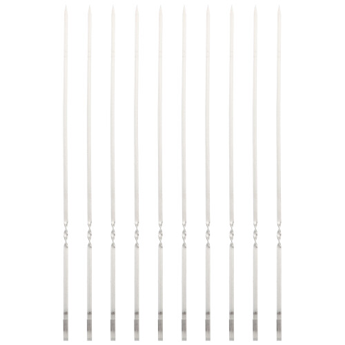 20Pièces Brochettes Grill Acier Réutilisables Pour Viande