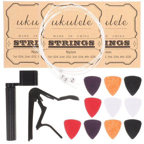 3Sets Universal Guitar Tool Kit Assorted Color for Strings and Capo