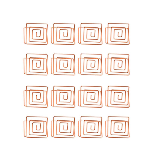 48Stk Wiederverwendbare Platzkartenhalter Rosegold Draht Memo Ständer