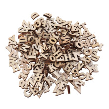 600Pièces Lettres En Bois Naturel Beige Pour Scrapbooking