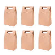 40Pcs Kraft Paper Biscuit Bags Foldable Cookie Boxes for Snacks
