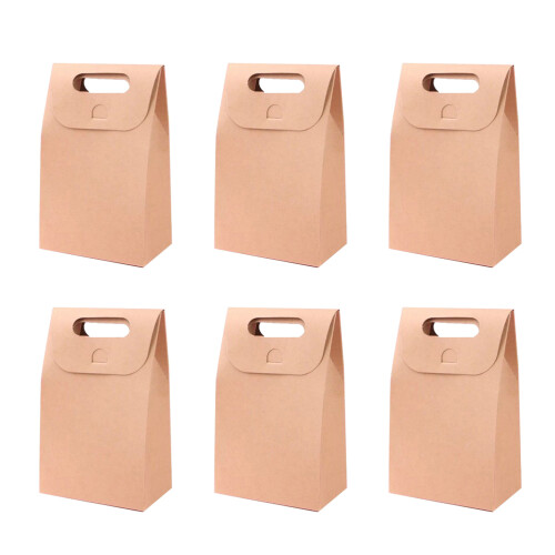 40Pcs Kraft Paper Biscuit Bags Foldable Cookie Boxes for Snacks