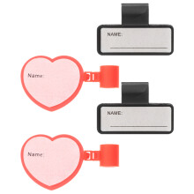 12Pcs Heart & Rectangle Shape Stethoscope Name Tags in Assorted Colors