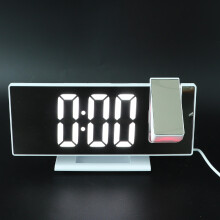 3Pcs ABS LED Projection Alarm Clock White with Night Mode