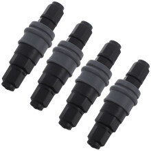 4Paires Connecteurs Pneumatiques Plastacier Noir Coudés Rapide Sp20