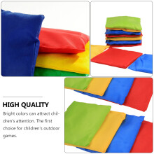 24Pcs Colorful Kids Sandbag Toy Plastic Cloth Material for Outdoor Fun