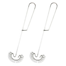 4Pcs Stainless Steel Spring Coil Eggbeaters Silver Kitchen Hand Mixer