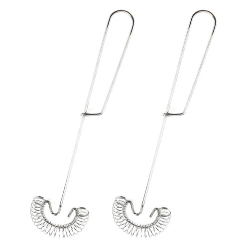 4Pcs Stainless Steel Spring Coil Eggbeaters Silver Kitchen Hand Mixer