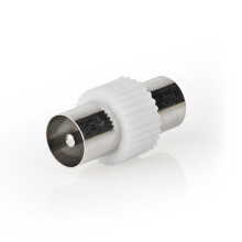 Satelliitti- ja antenni-sovitin | IEC (Coax) Uros | IEC (Coax) Uros | Niklattu | 75 Ohm | Suora | Metalli / Muovi | Valkoinen | 1 kpl | Laatikko