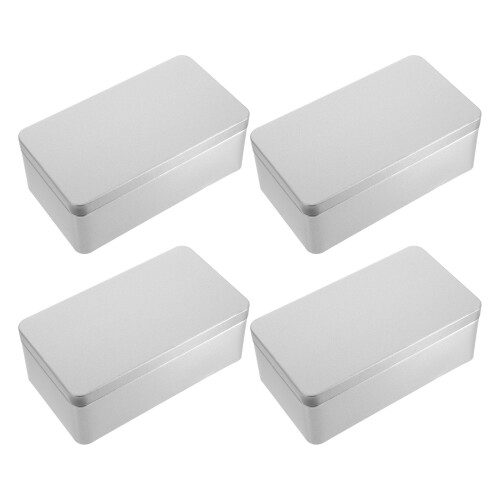 8Pièces Boîte À Biscuits En Métal Argent Pour Rangement Polyvalent