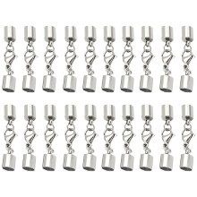 60Pièces Fermoirs Lobster Argent Pour Assemblage Bracelet Collier DIY